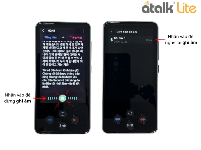 Bấm Vào Biểu Tượng Micro 1 Lần Nữa Để Kết Thúc Quá Trình Ghi Âm Bấm Vào Biểu Tượng Micro 1 Lần Nữa Để Kết Thúc Quá Trình Ghi Âm